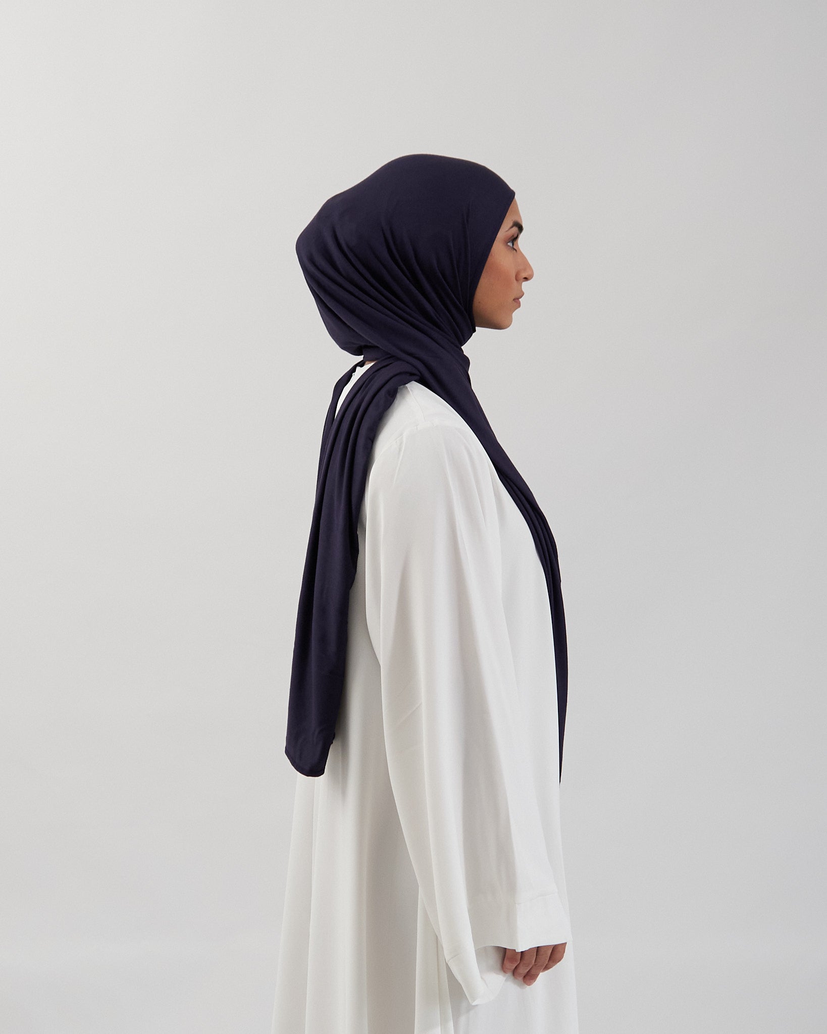 Premium Jersey Hijab - Navy Scarves Fajr Noor 