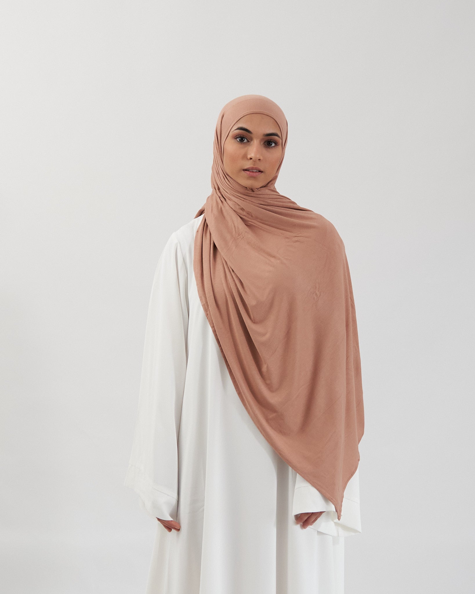 Premium Jersey Hijab - Taupe Scarves Fajr Noor 