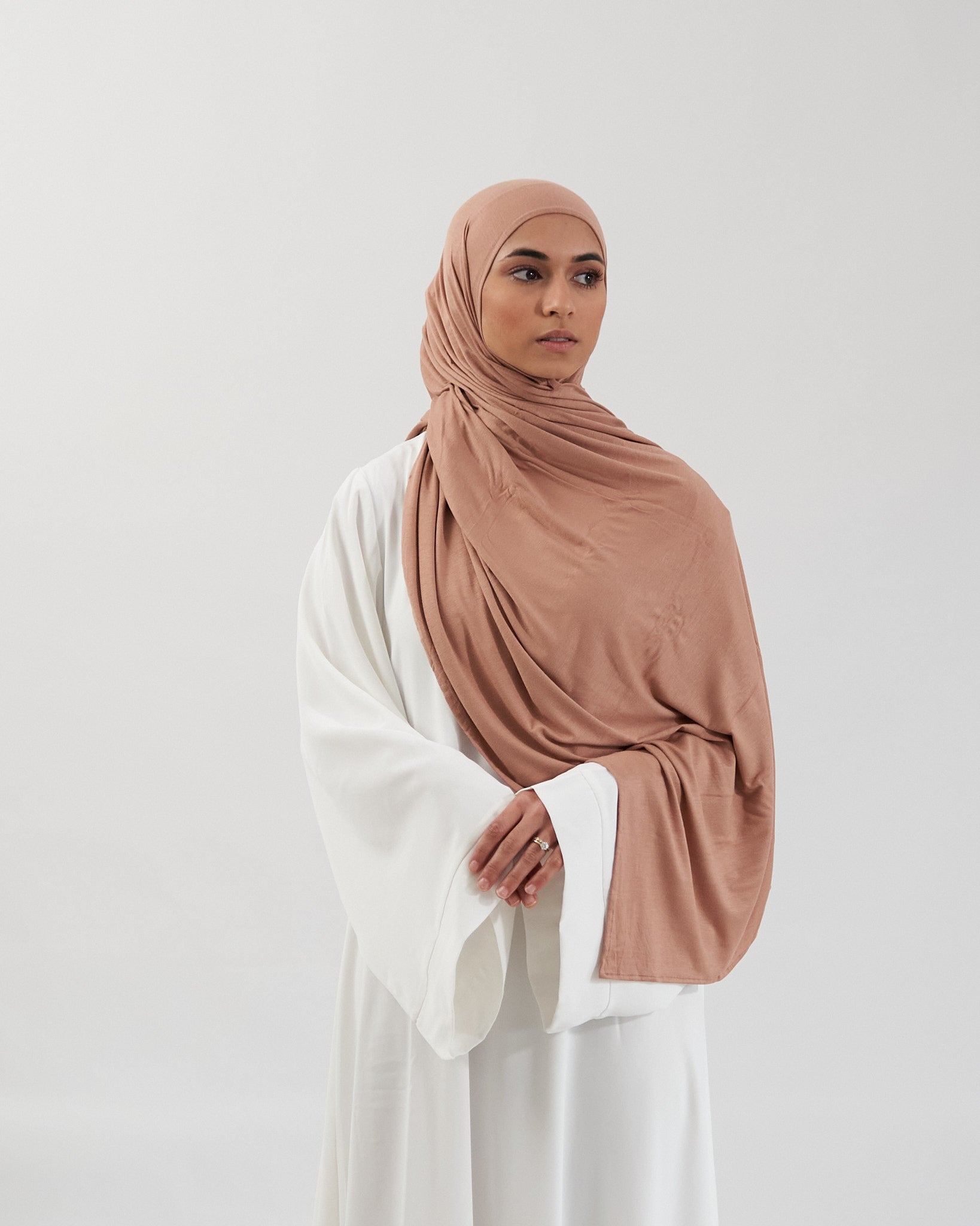 Premium Jersey Hijab - Taupe Scarves Fajr Noor 