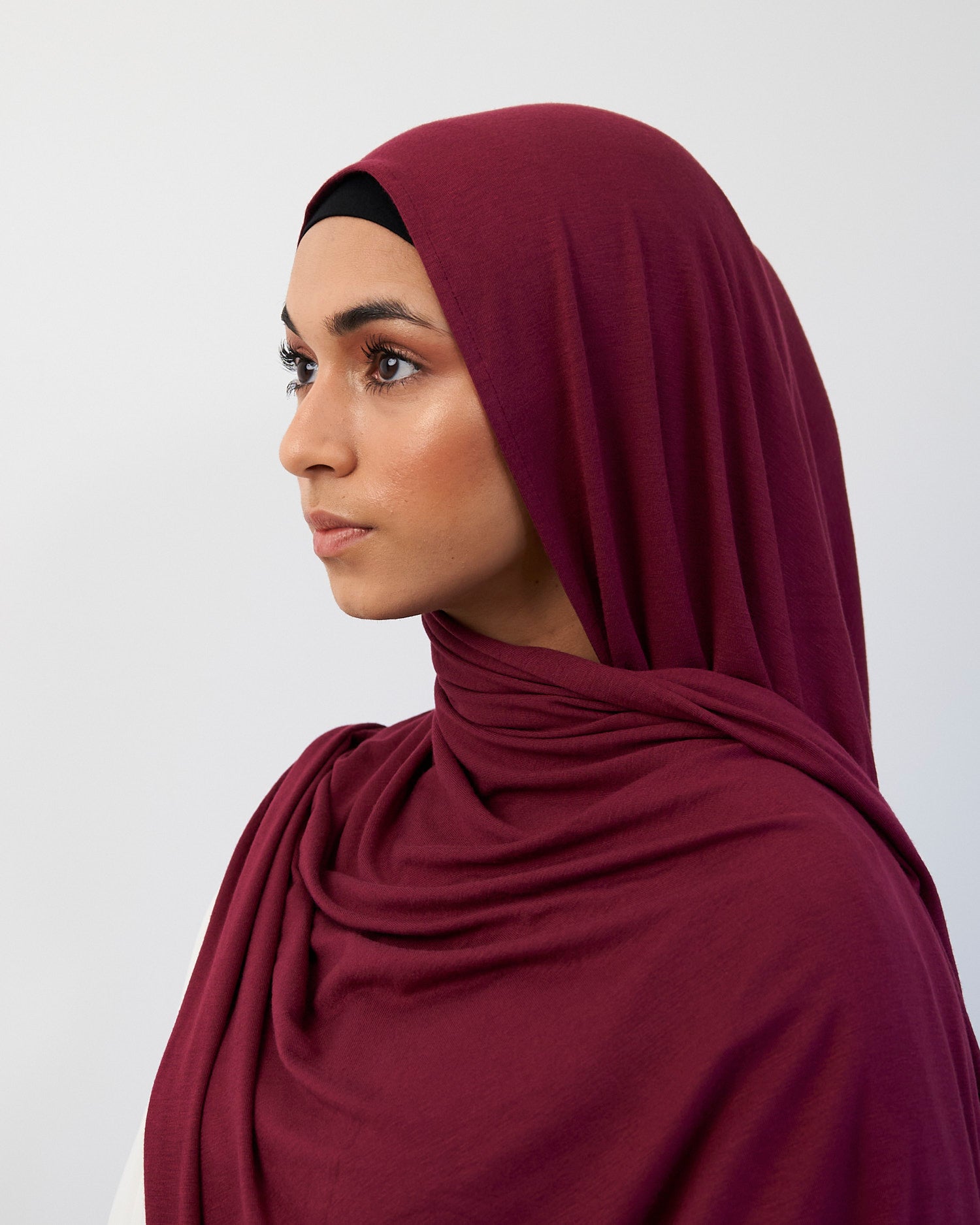 Premium Jersey Hijab - Maroon Scarves Fajr Noor 