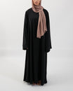 Khatijah Abaya - Black Closed Abaya Fajr Noor 