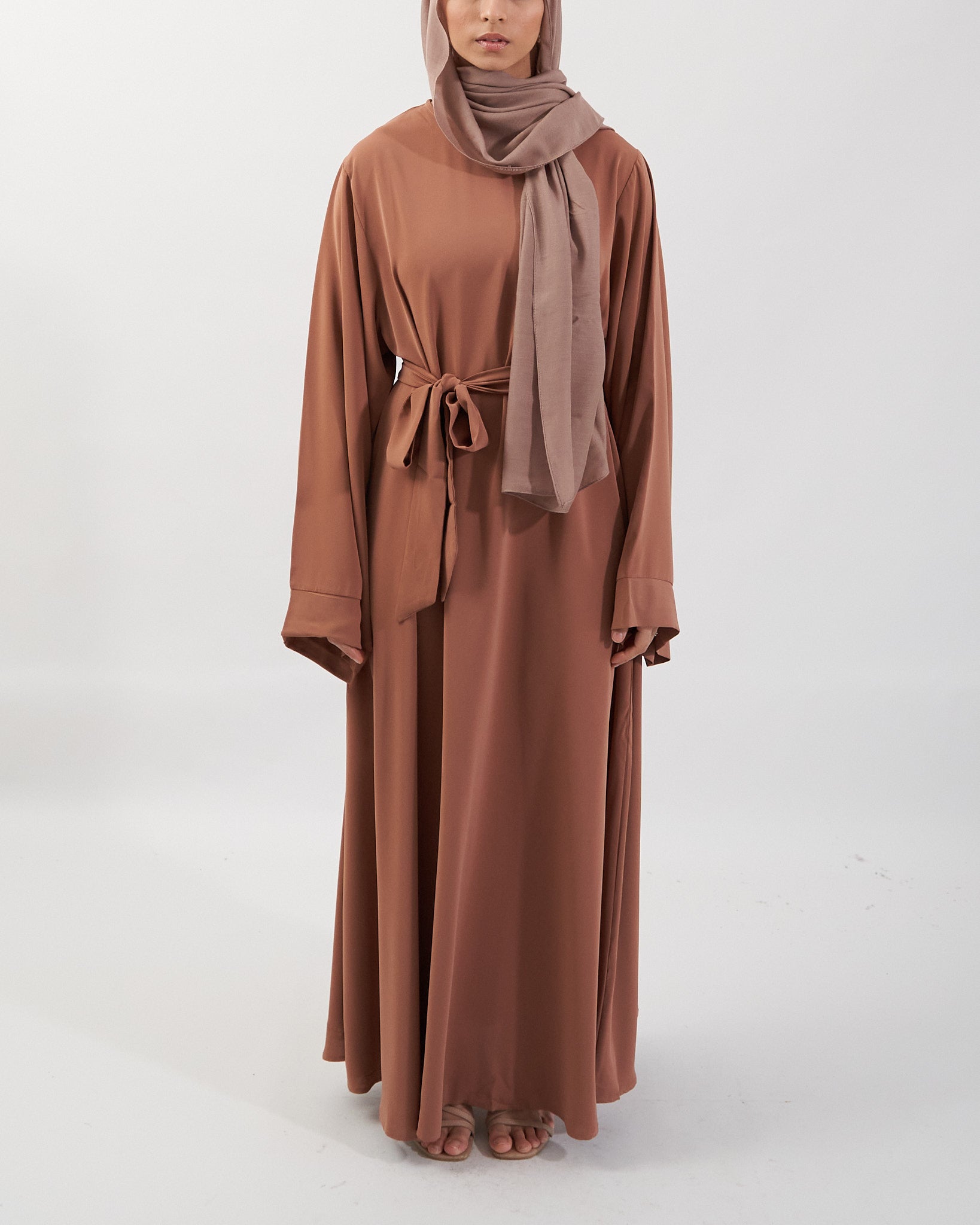 Khatijah Abaya - Brown Closed Abaya Fajr Noor S