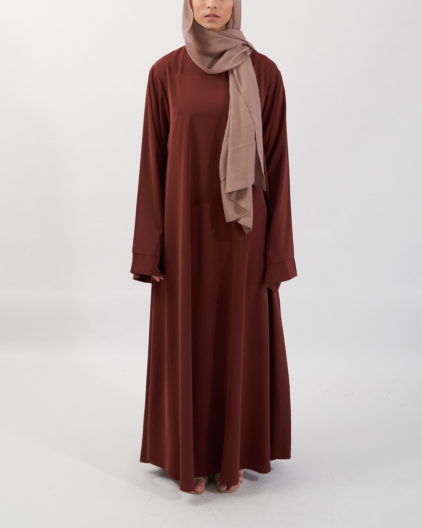 Khatijah Abaya - Chocolate Closed Abaya Fajr Noor 