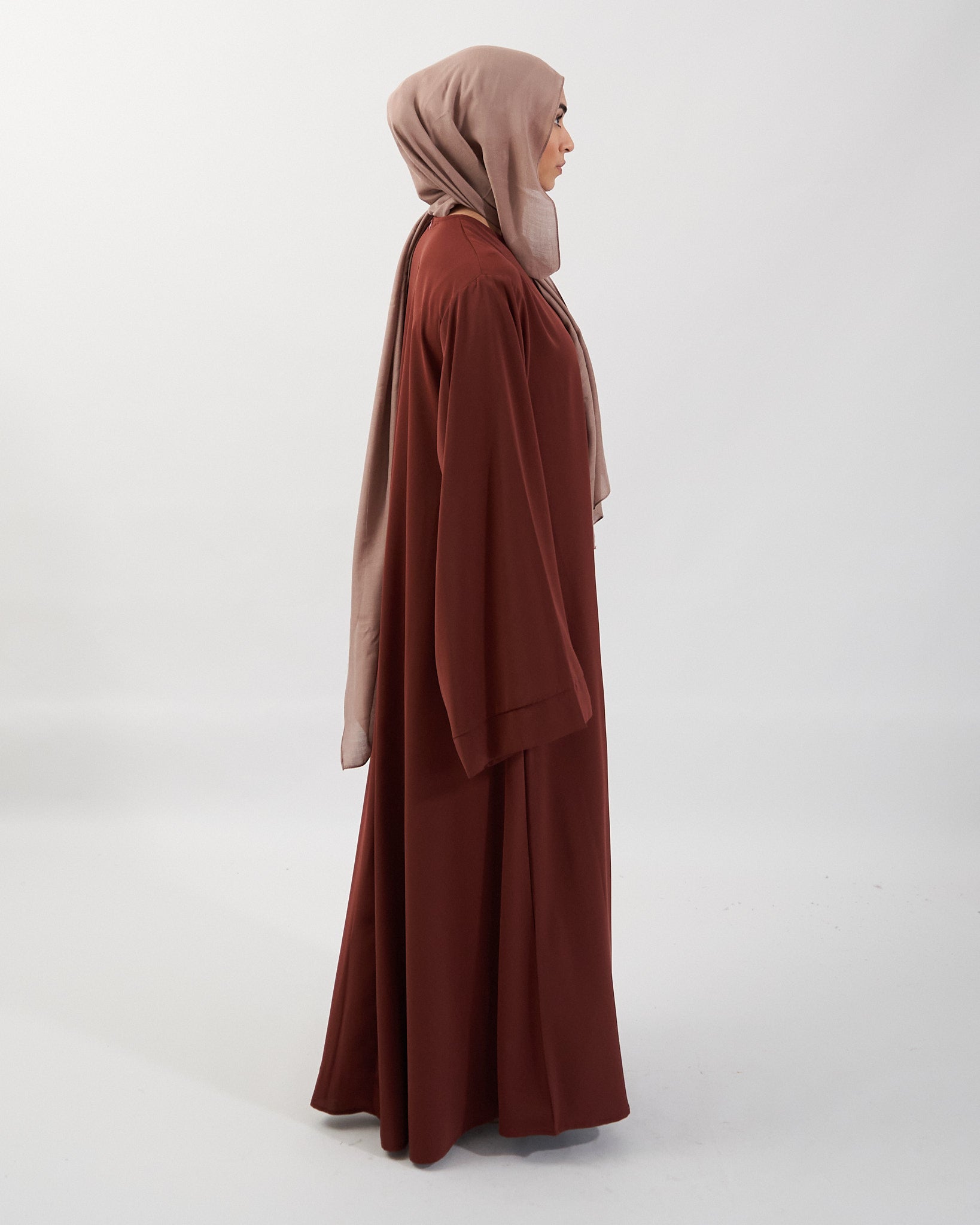 Khatijah Abaya - Chocolate Closed Abaya Fajr Noor 