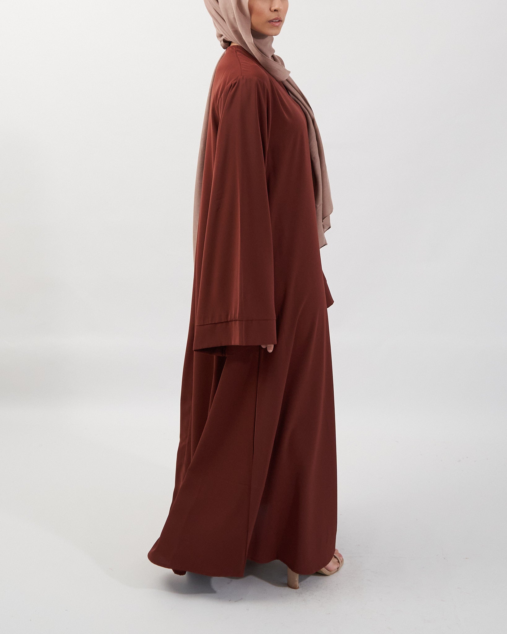 Khatijah Abaya - Chocolate Closed Abaya Fajr Noor 