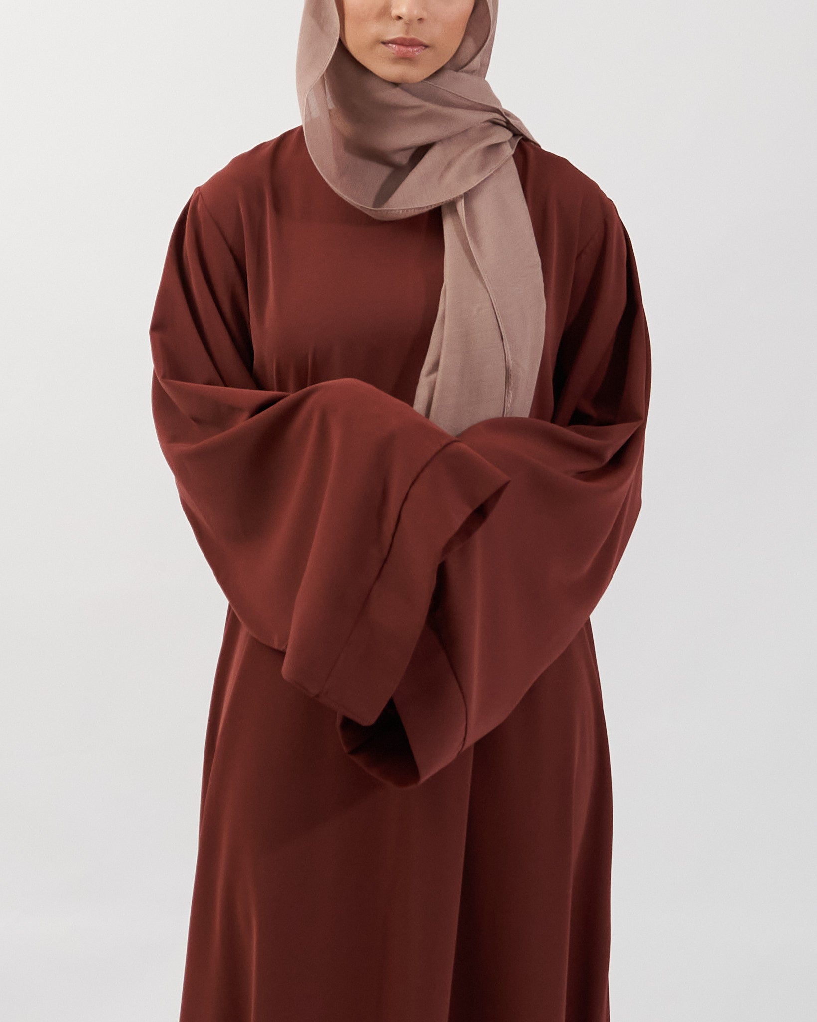 Khatijah Abaya - Chocolate Closed Abaya Fajr Noor 