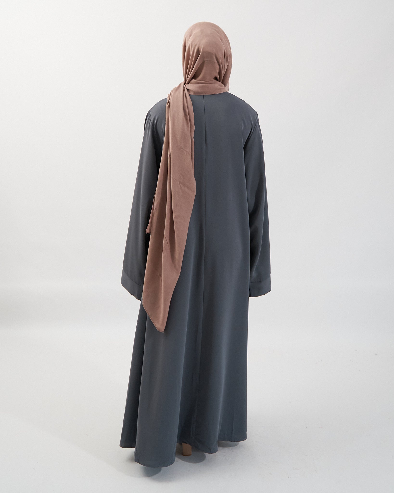 Khatijah Abaya - Charcoal Closed Abaya Fajr Noor 