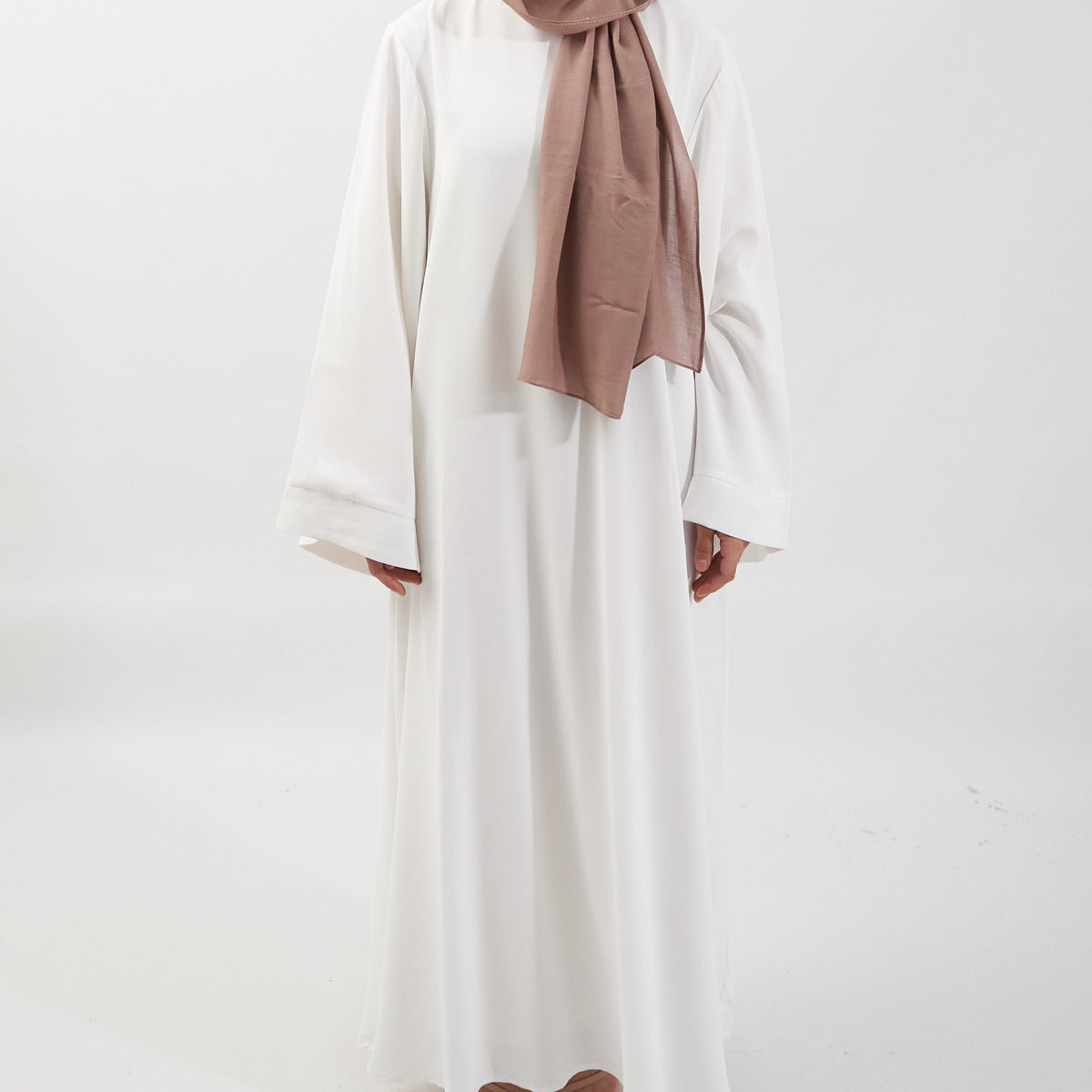 Khatijah Abaya White Fajr Noor Australia - Main Image