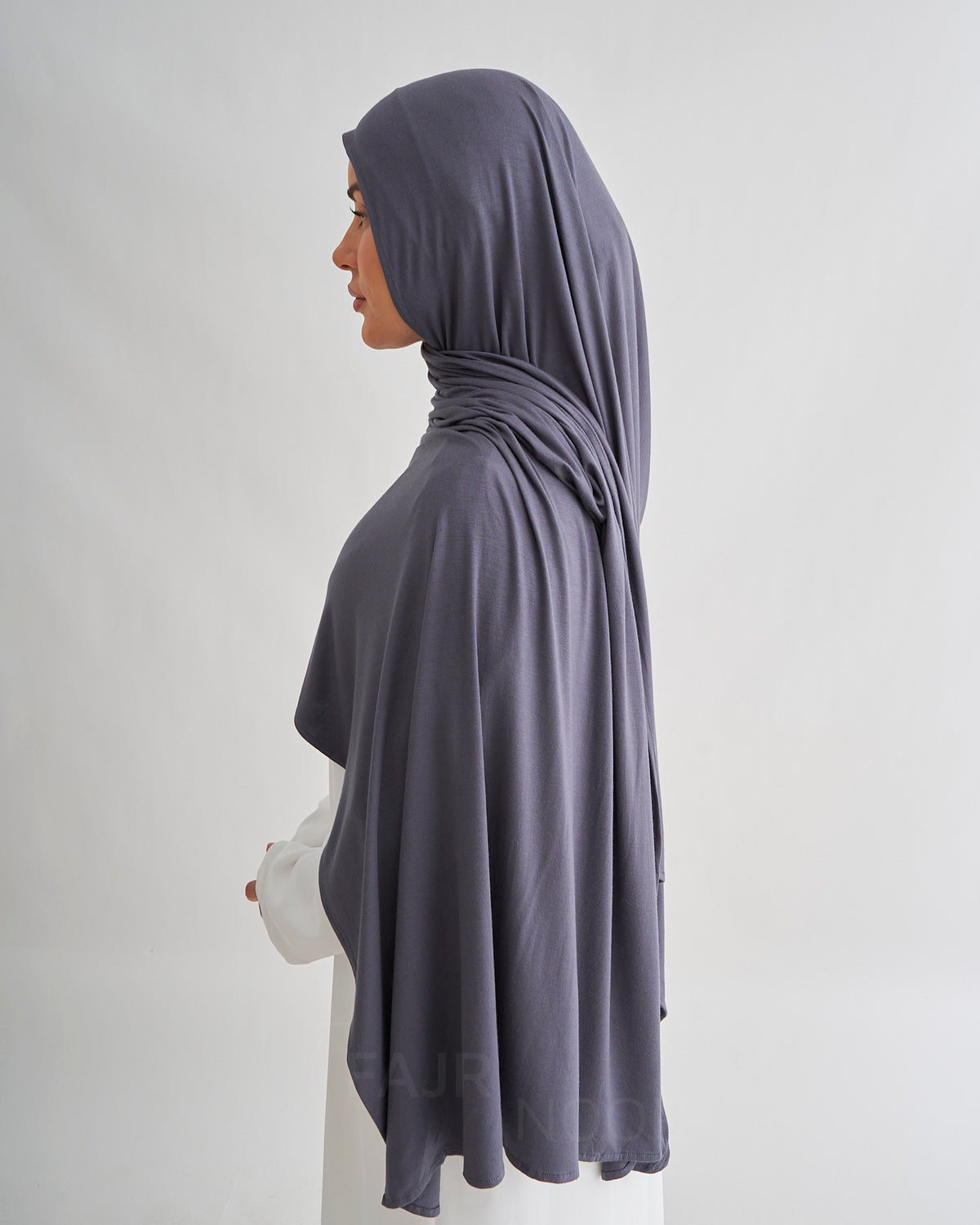 Premium Jersey Hijab - Majestic Grey
