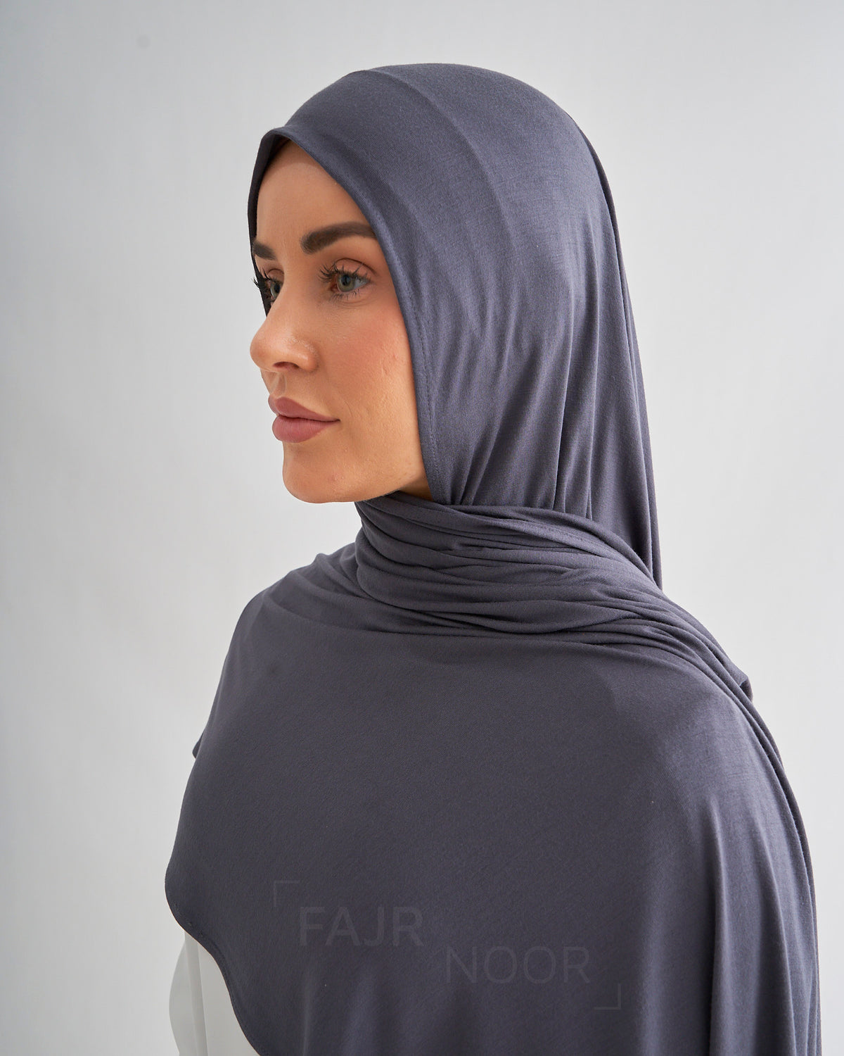 Premium Jersey Hijab - Majestic Grey