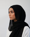 Premium Modal Hijab - Black Scarves Fajr Noor 