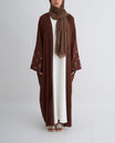 Moon Linen Abaya with Hijab - Coffee