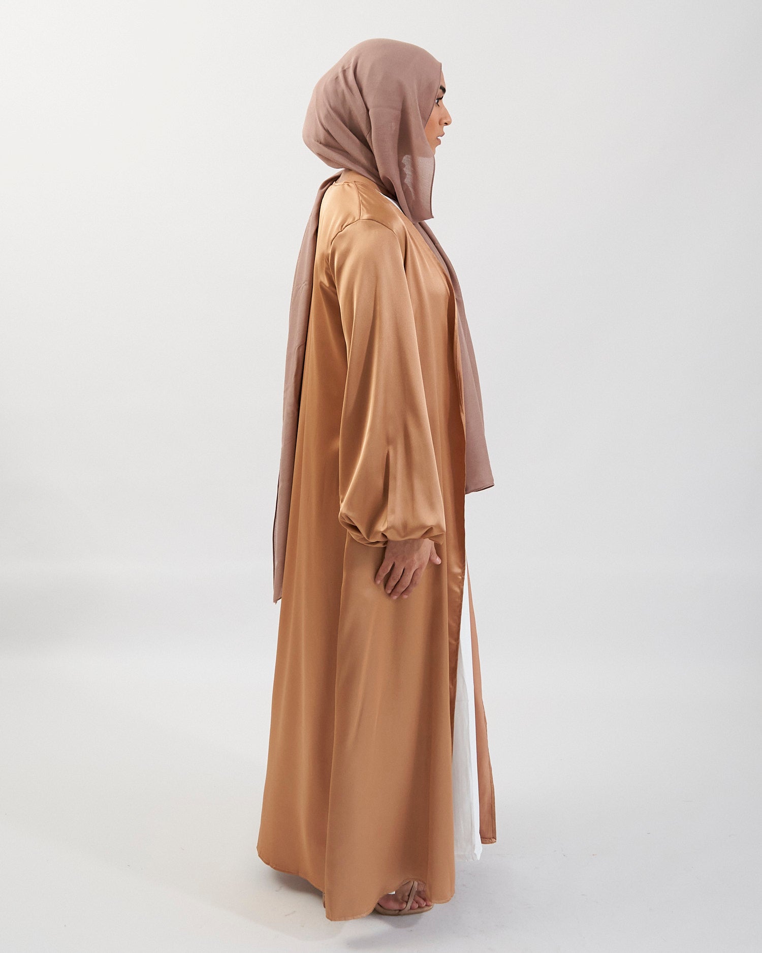 Noor Abaya - Gold Satin Abaya Fajr Noor 