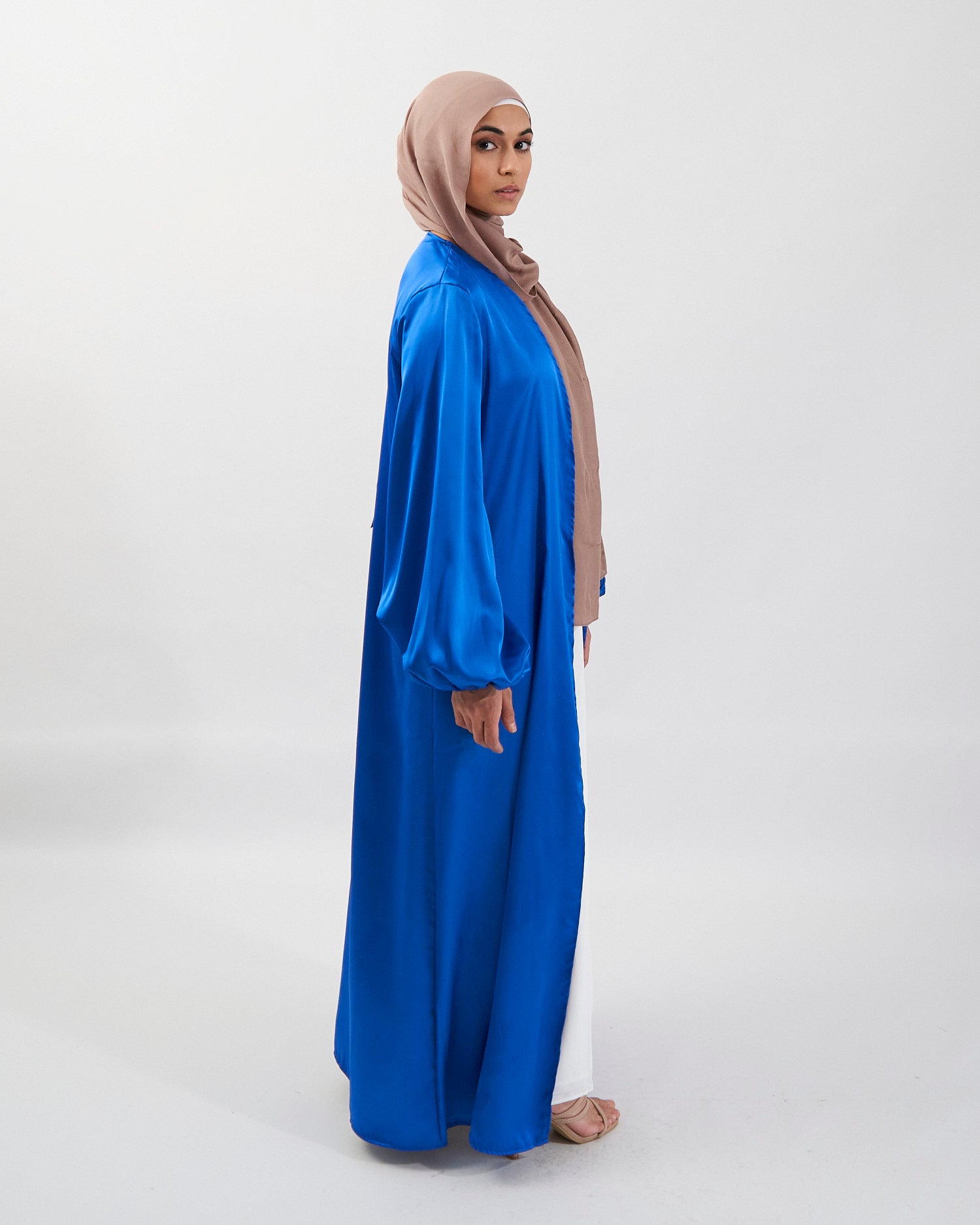 Noor Abaya - Royal Blue Satin Abaya Fajr Noor 