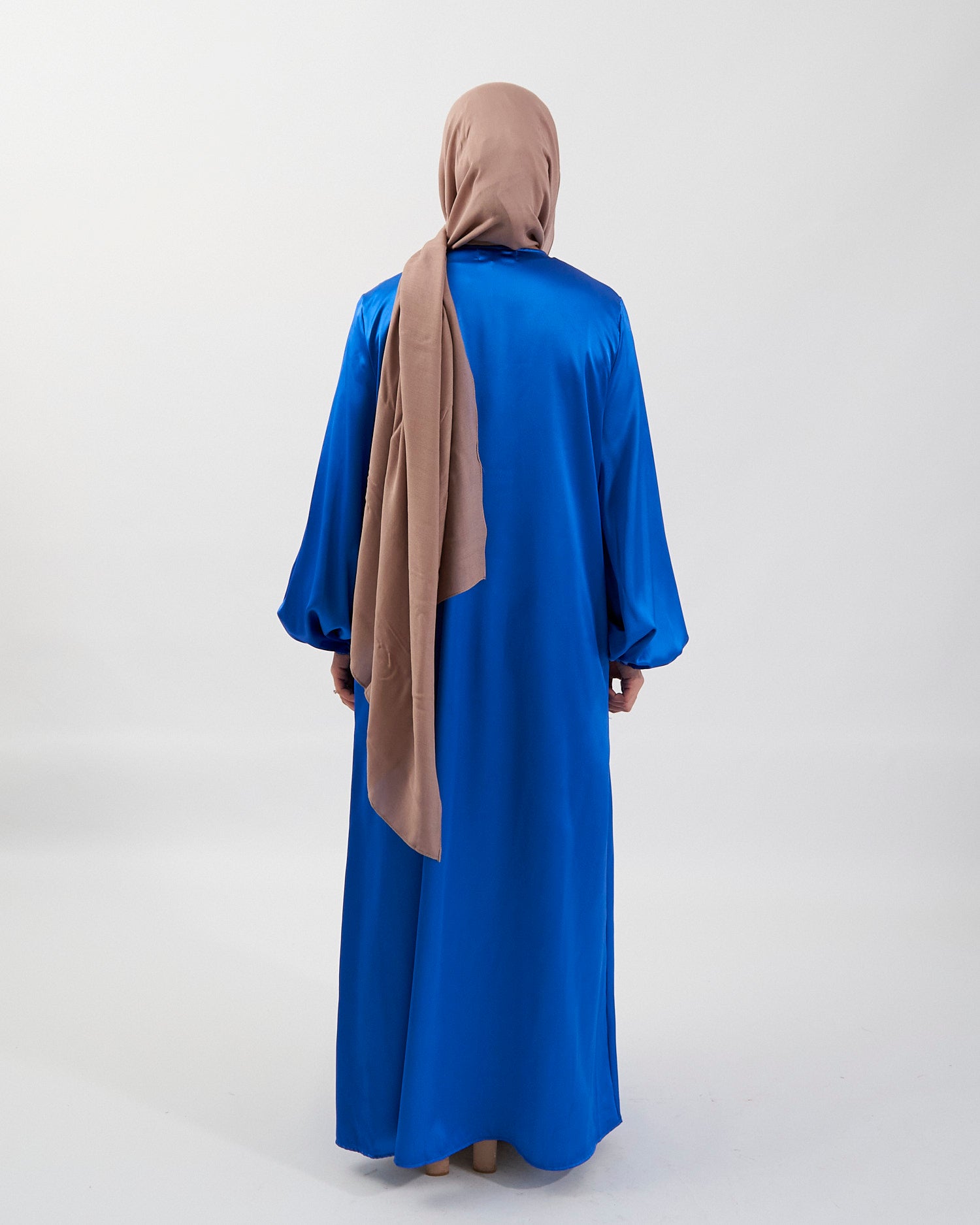 Noor Abaya - Royal Blue Satin Abaya Fajr Noor 