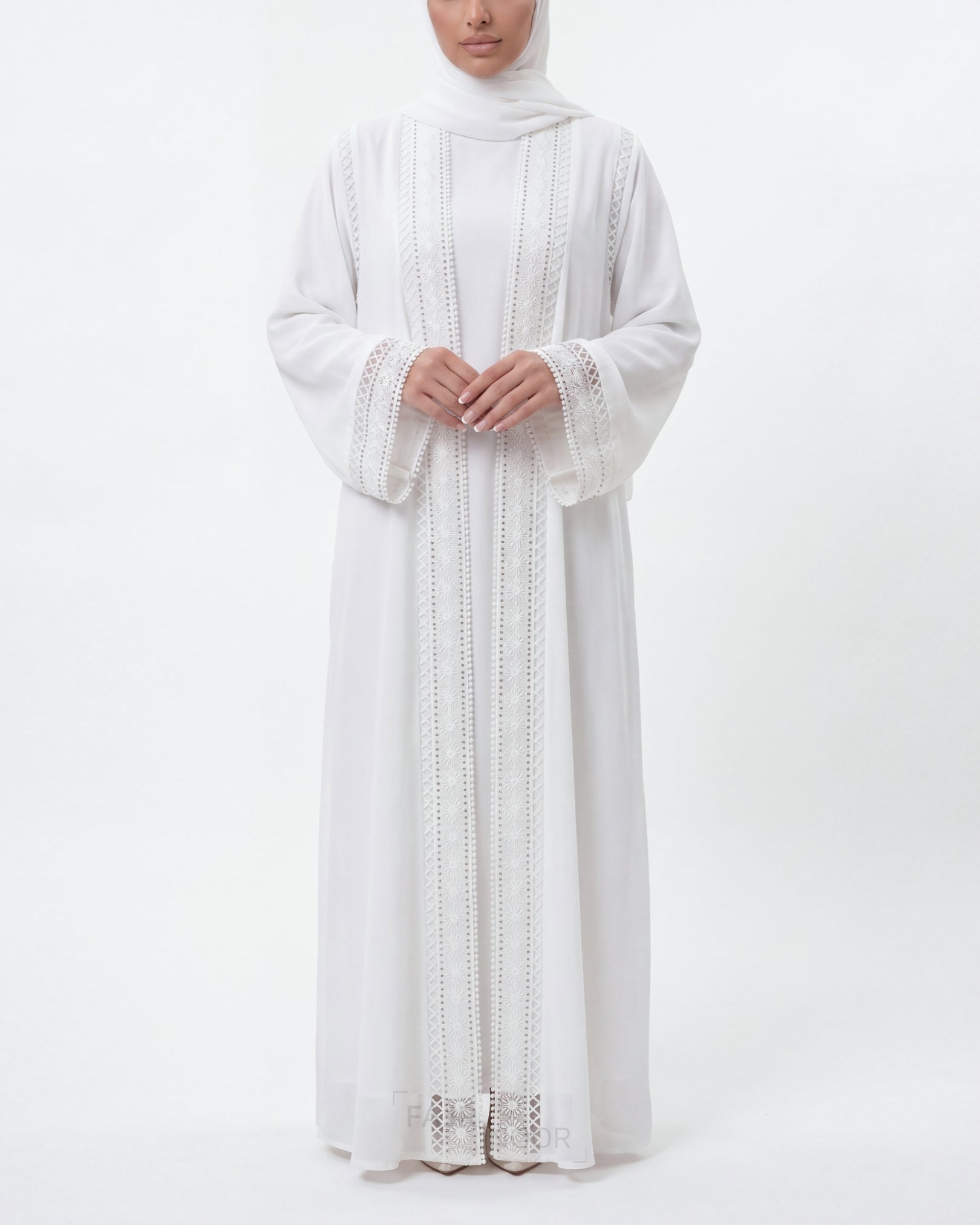 Nourah Everyday Abaya - White