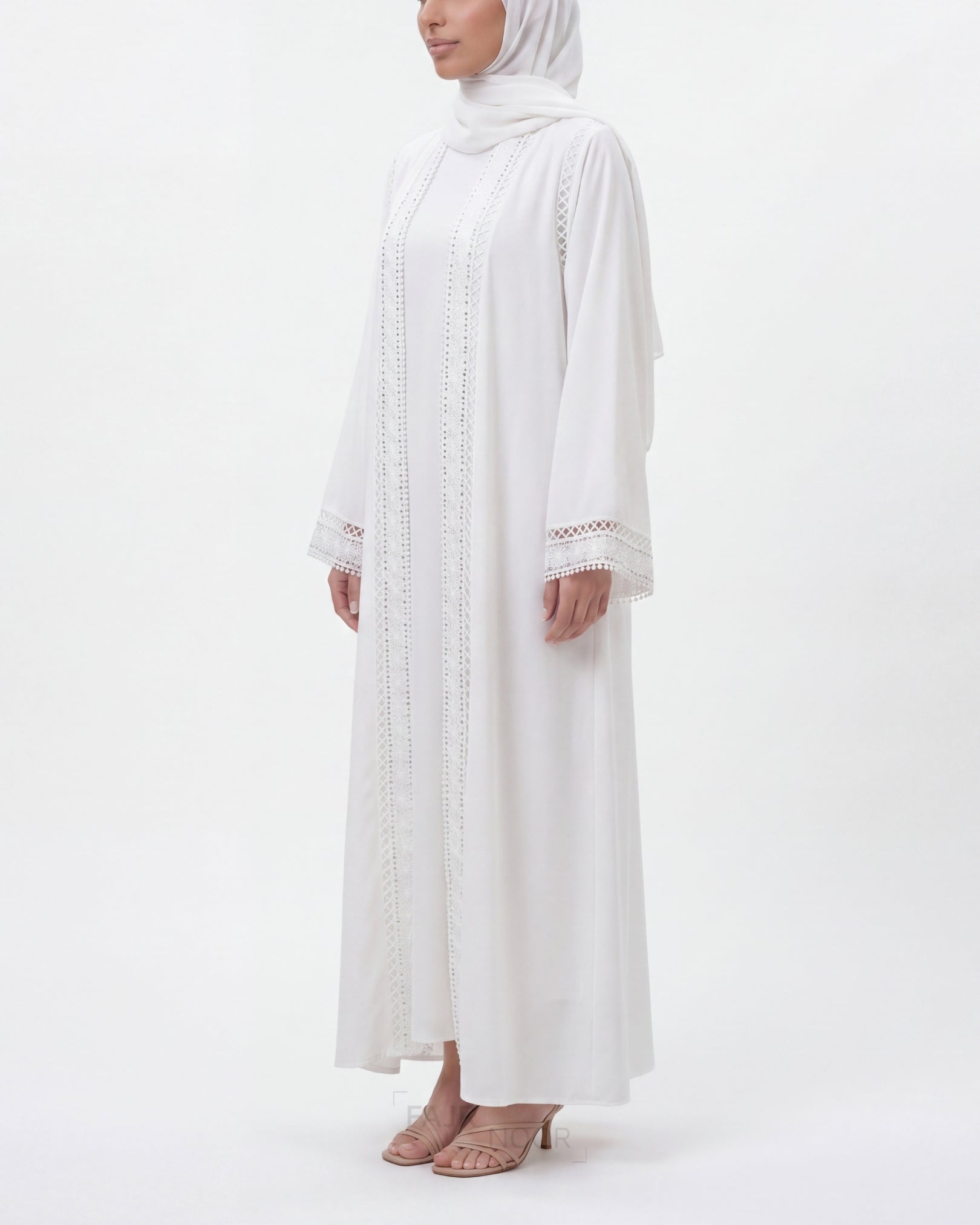 Nourah Everyday Abaya - White