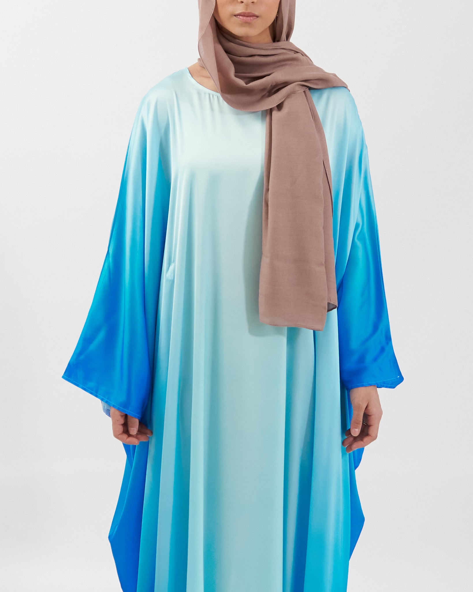 Butterfly Ombre Kaftan - Blue Ombre Abaya Fajr Noor 