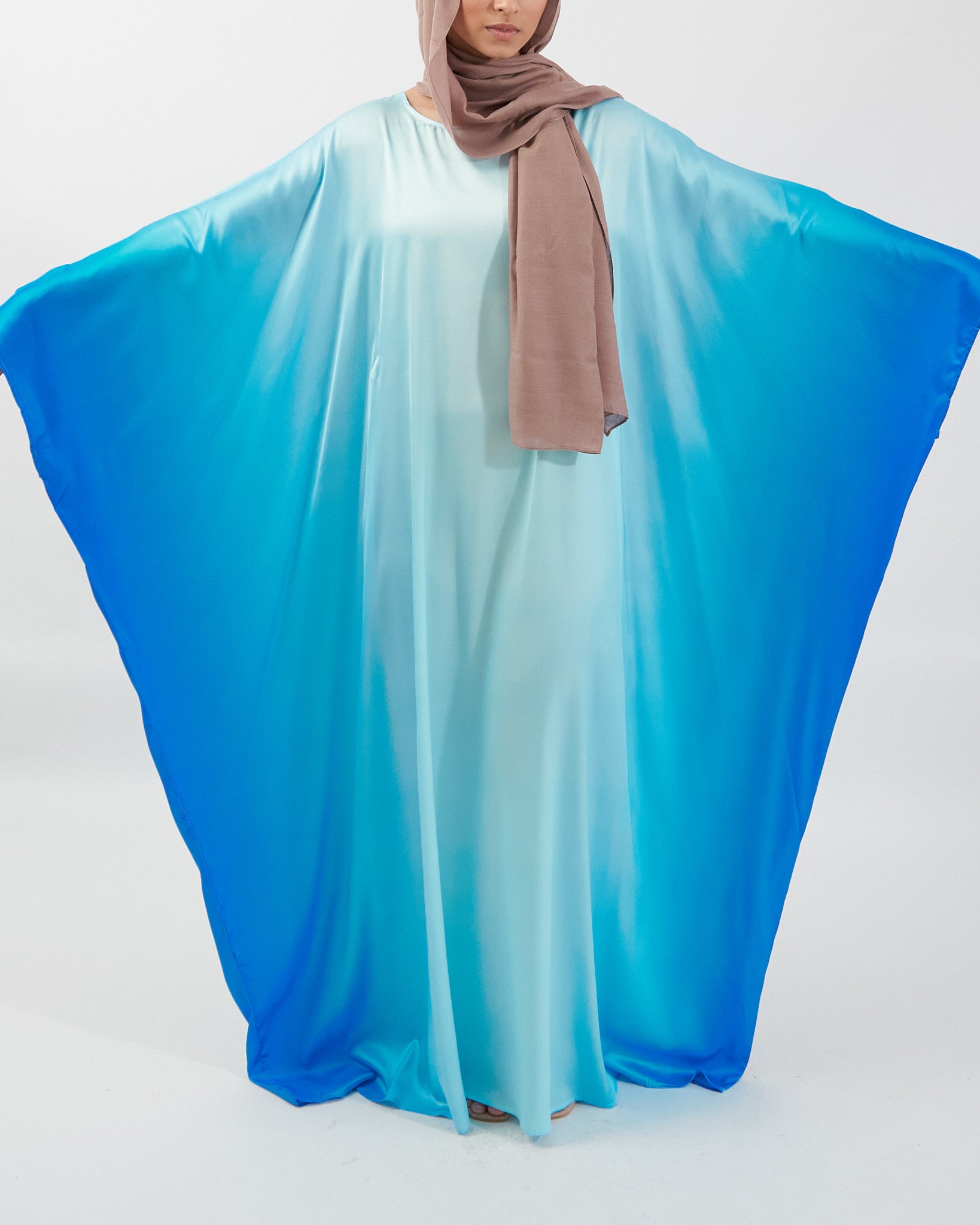 Butterfly Ombre Kaftan - Blue Ombre Abaya Fajr Noor 