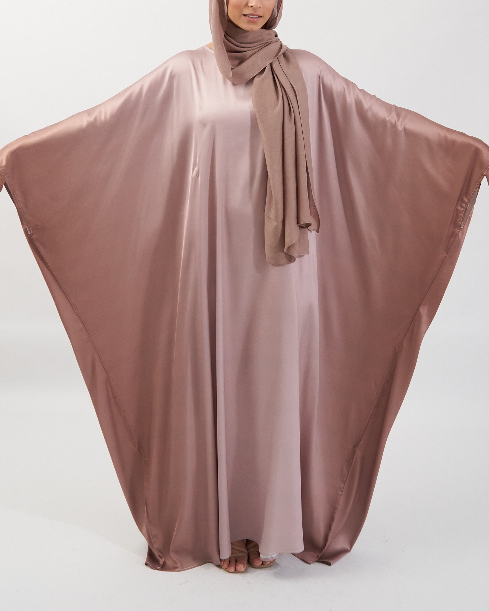 Butterfly Ombre Kaftan - Coffee Ombre Abaya Fajr Noor 