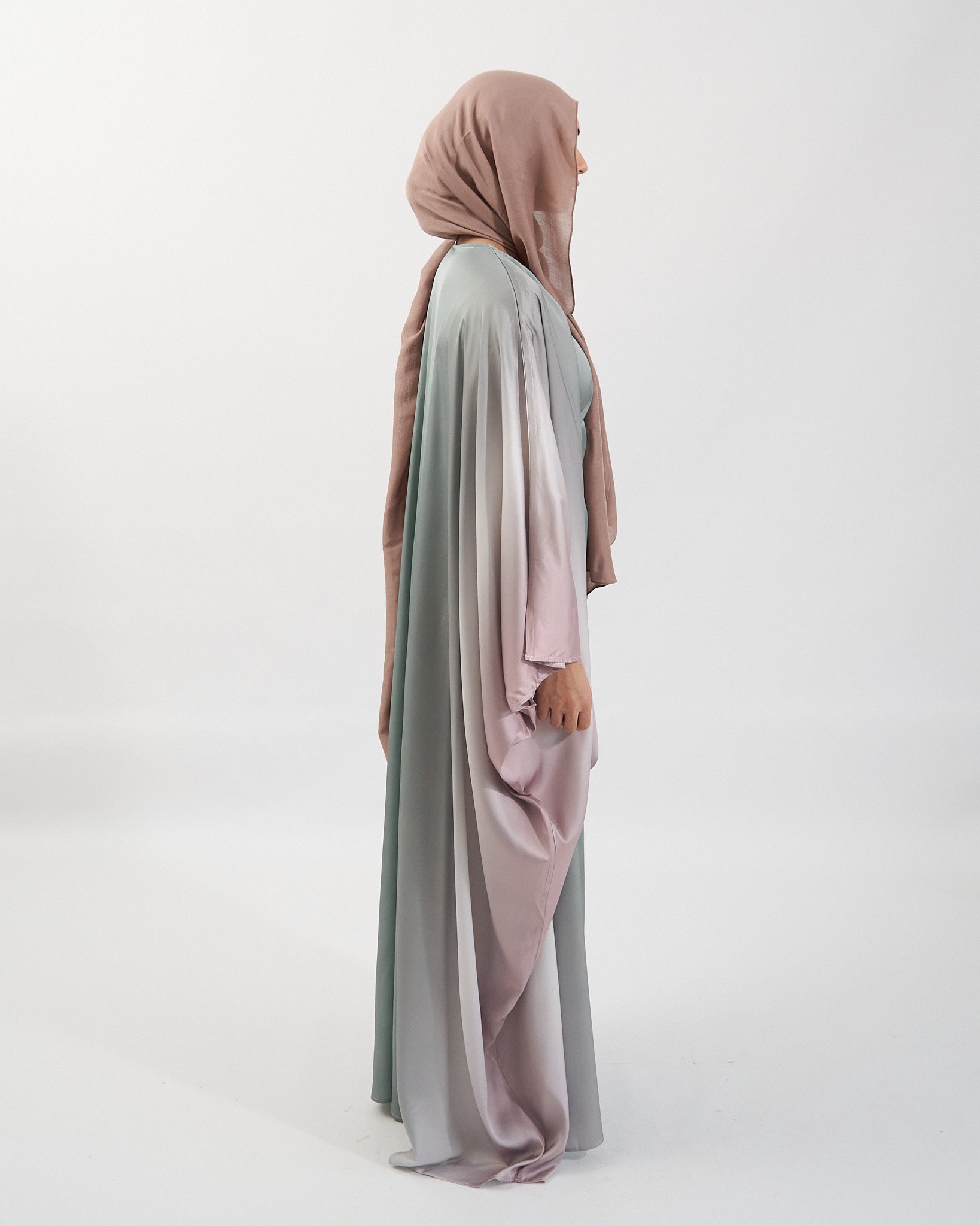 Butterfly Ombre Kaftan - Sage Ombre Abaya Fajr Noor 