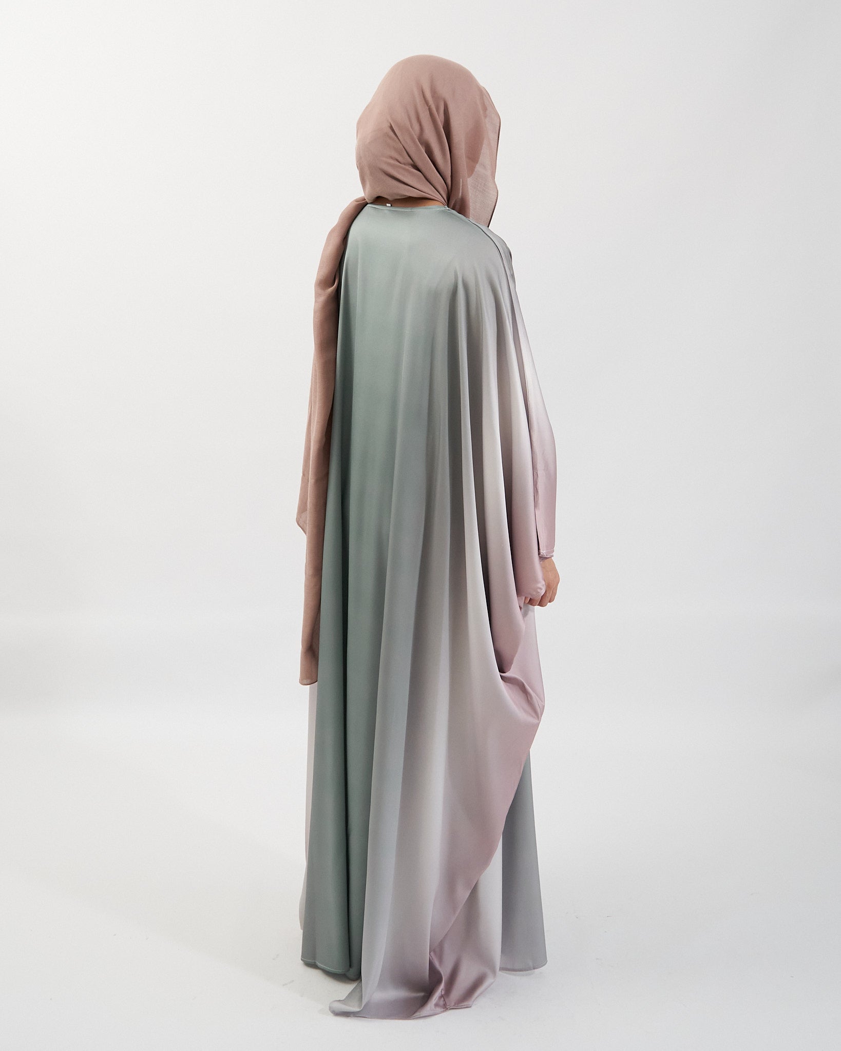 Butterfly Ombre Kaftan - Sage Ombre Abaya Fajr Noor 