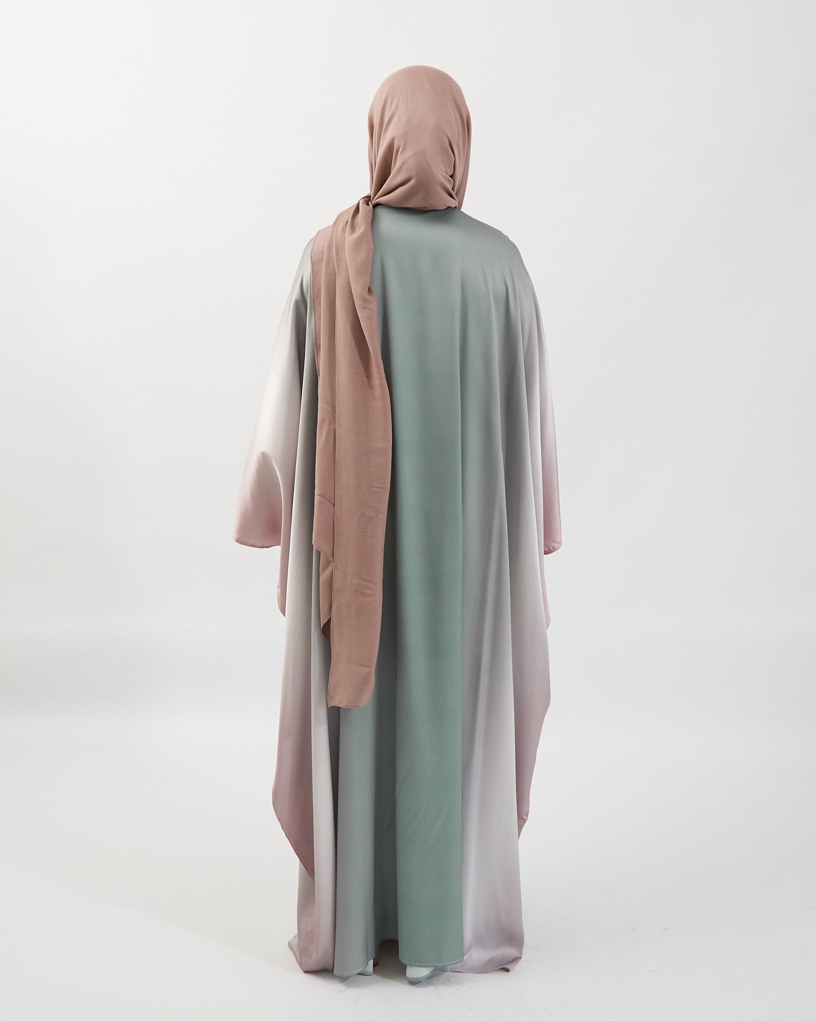 Butterfly Ombre Kaftan - Sage Ombre Abaya Fajr Noor 