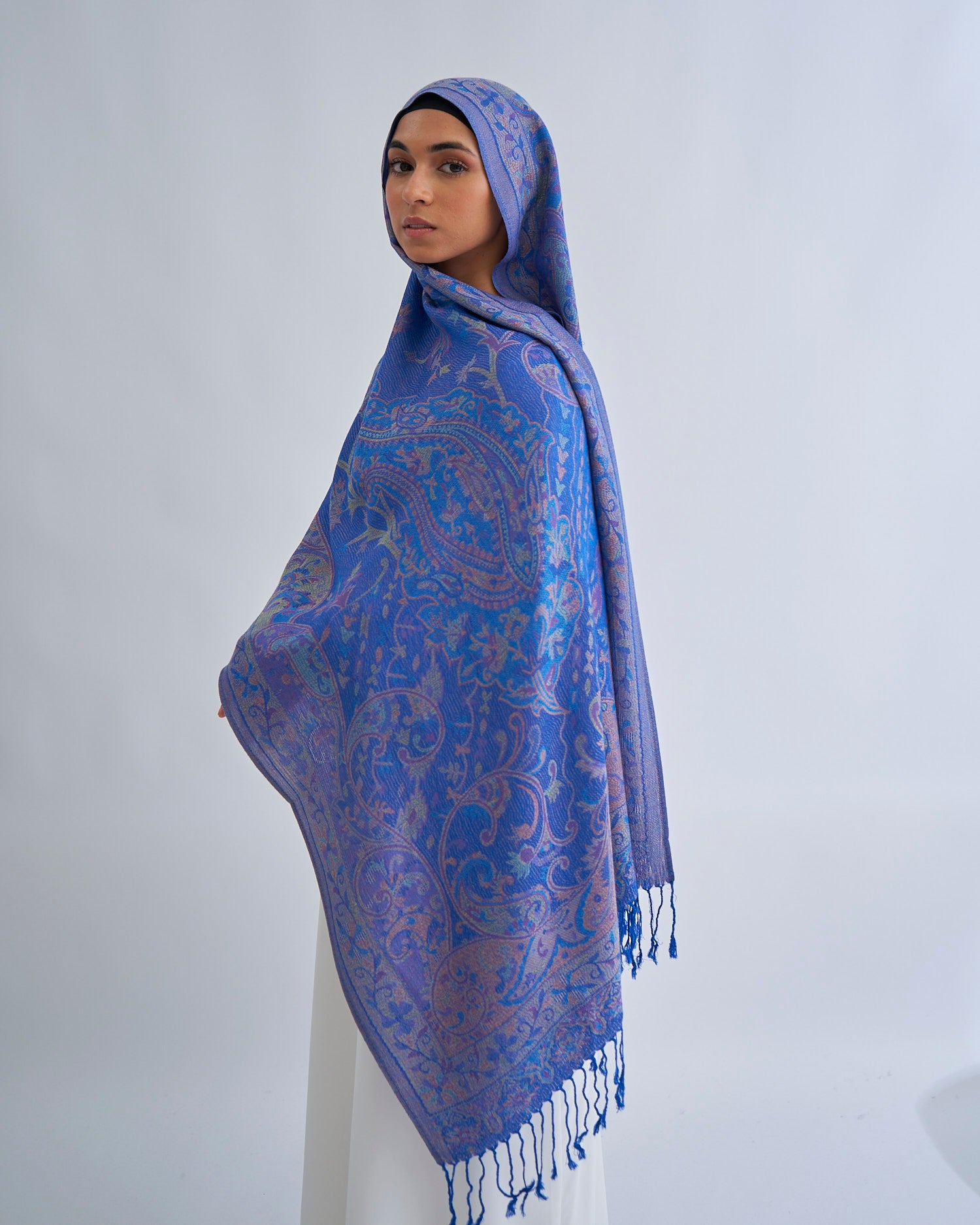 Pashmina Hijab - Majestic Blue