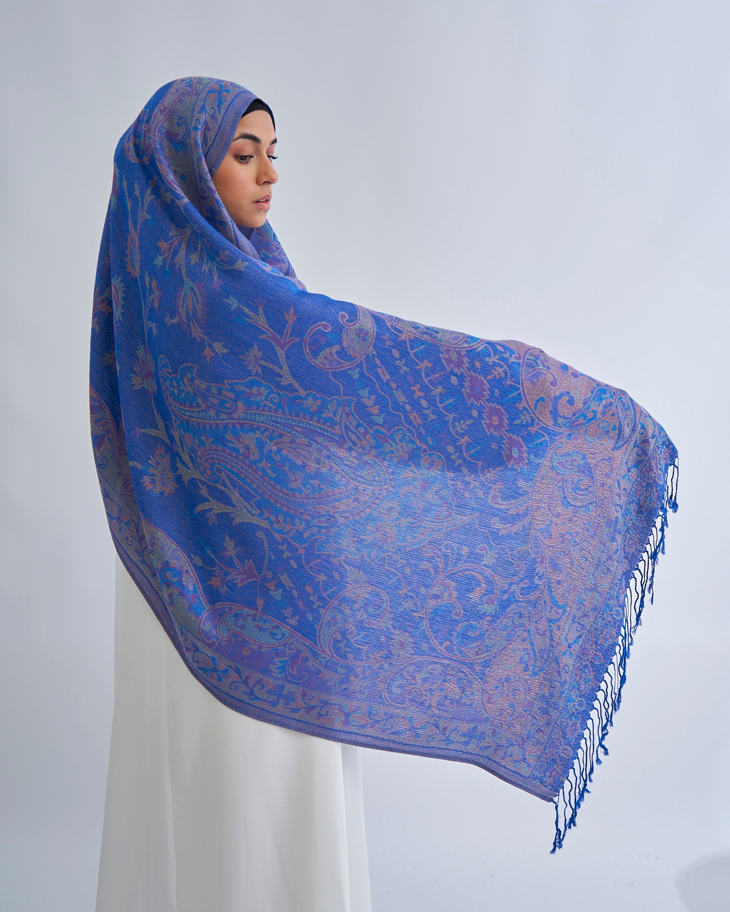 Pashmina Hijab - Majestic Blue