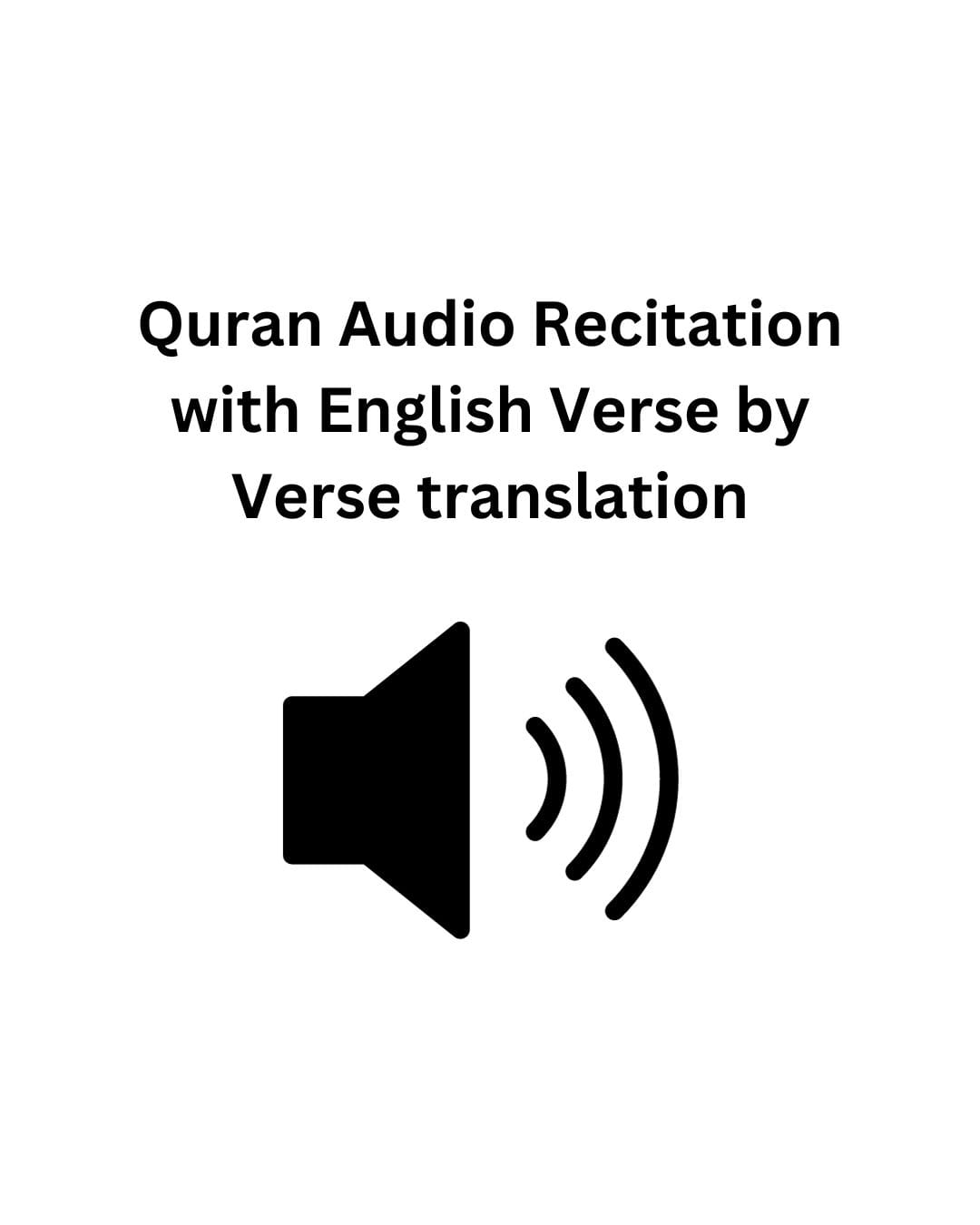 Quran Audio Recitation with English Translation - Digital Product - Fajr Noor