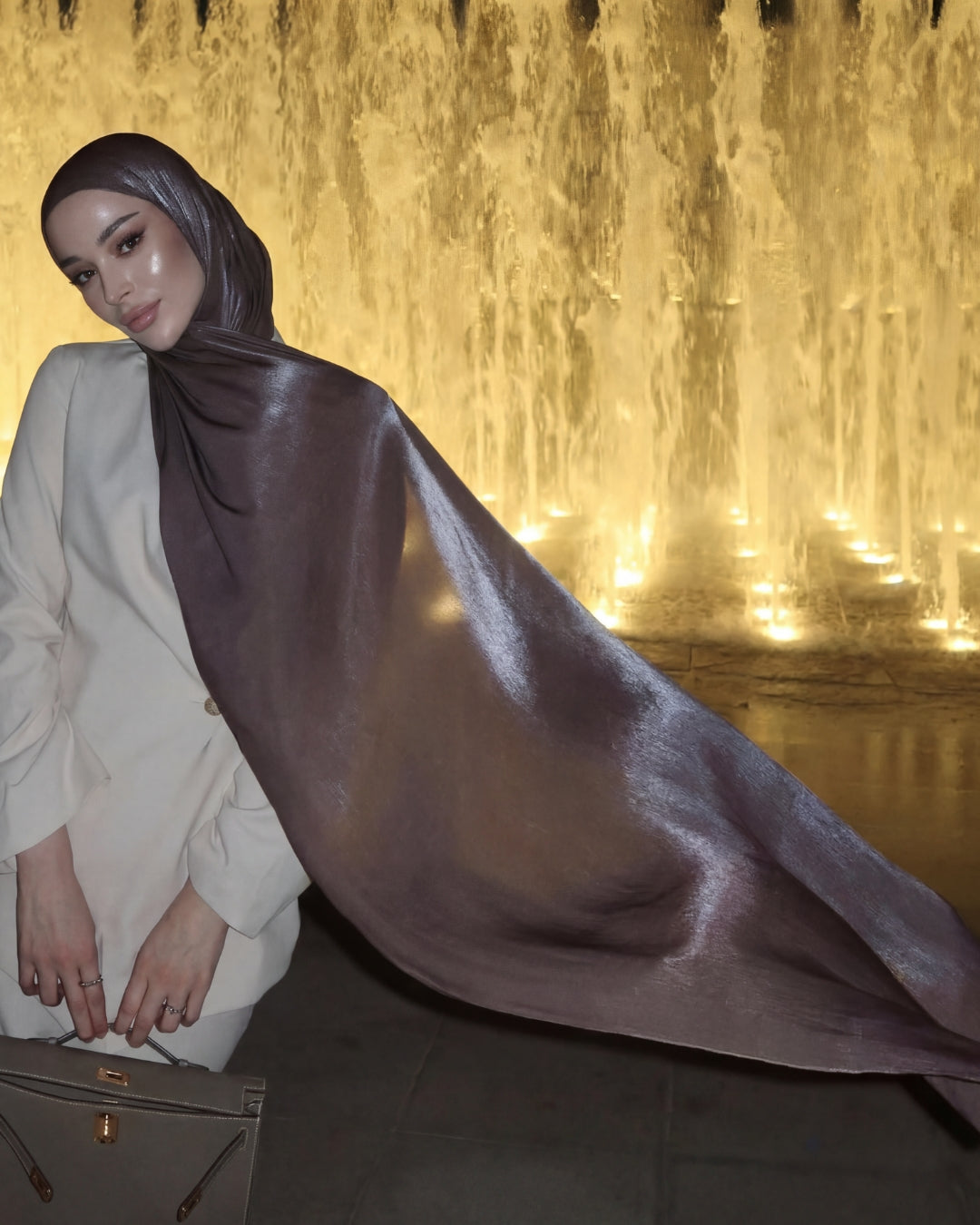 Premium Satin Silk Hijab - Lilac