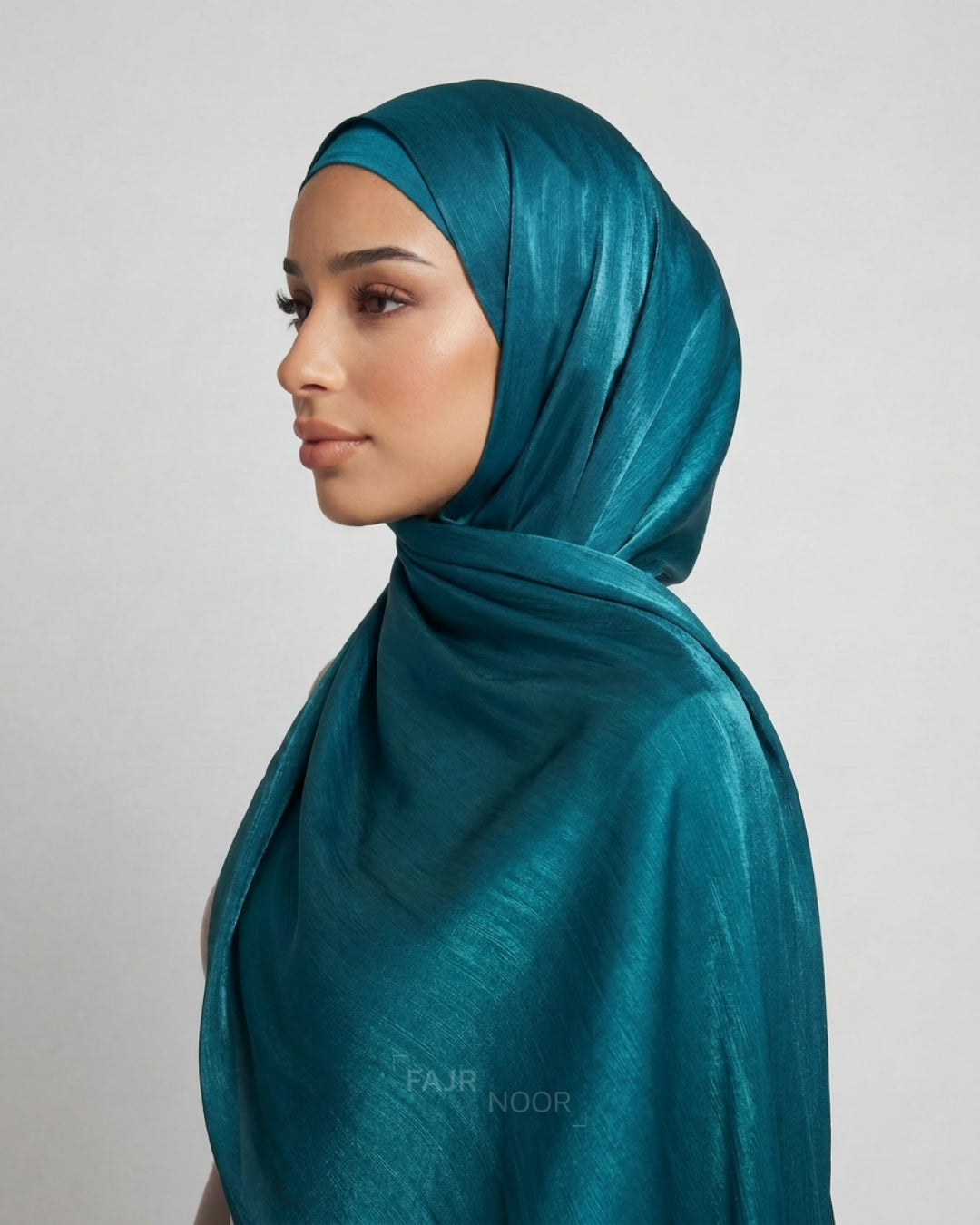 Premium Satin Silk Hijab - Teal