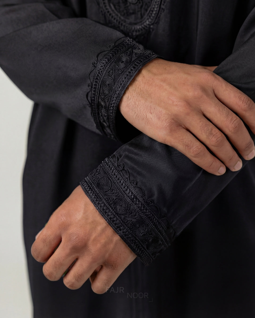 Premium Moroccan Thobe - Black