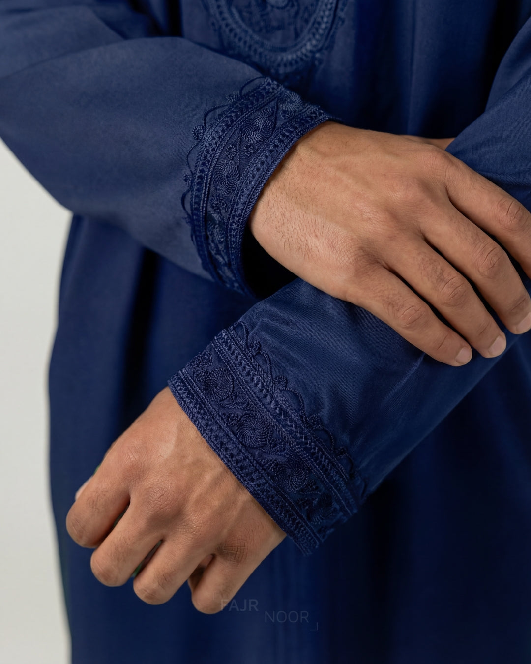 Premium Moroccan Thobe - Navy