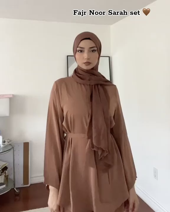 Sarah Set - Brown - Dress Set - Fajr Noor