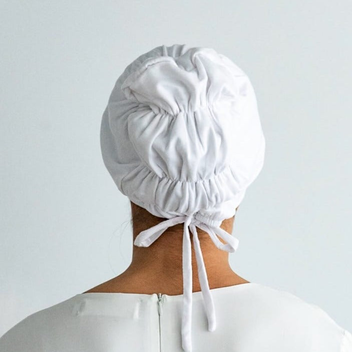 Elastic Silk Hijab Cap - White - Hijab Cap - Fajr Noor