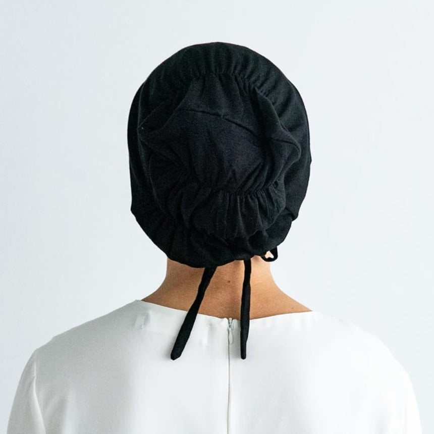 Elastic Silk Hijab Cap - Black - Hijab Cap - Fajr Noor