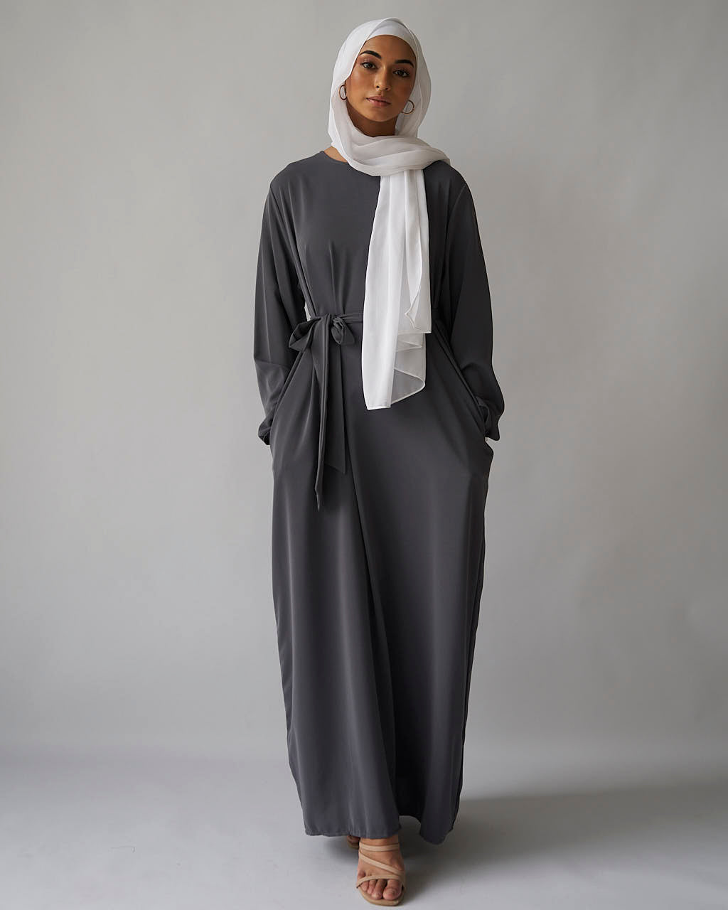 Essential Abaya - Grey - Essential Abaya - Fajr Noor