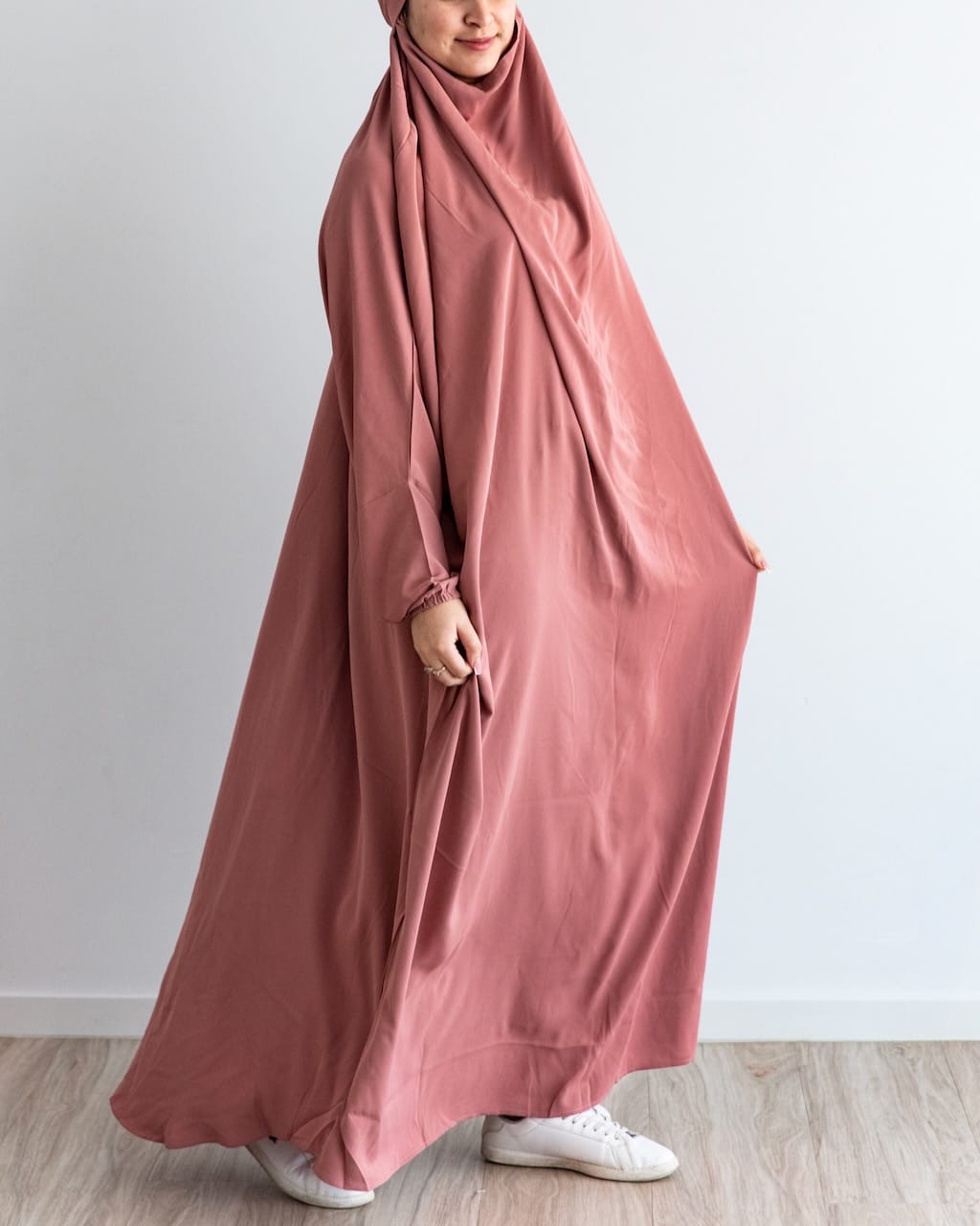 Einteiliges Gebets-Jilbab – Rosa