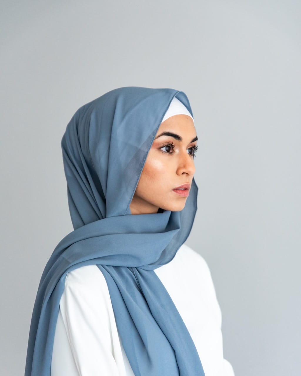 Light Blue Chiffon Hijab